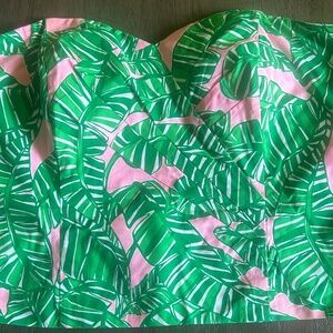 Lilly Pulitzer Bustier Top and Palazzo Pants Let’s Go Bananas Conch Shell Pink